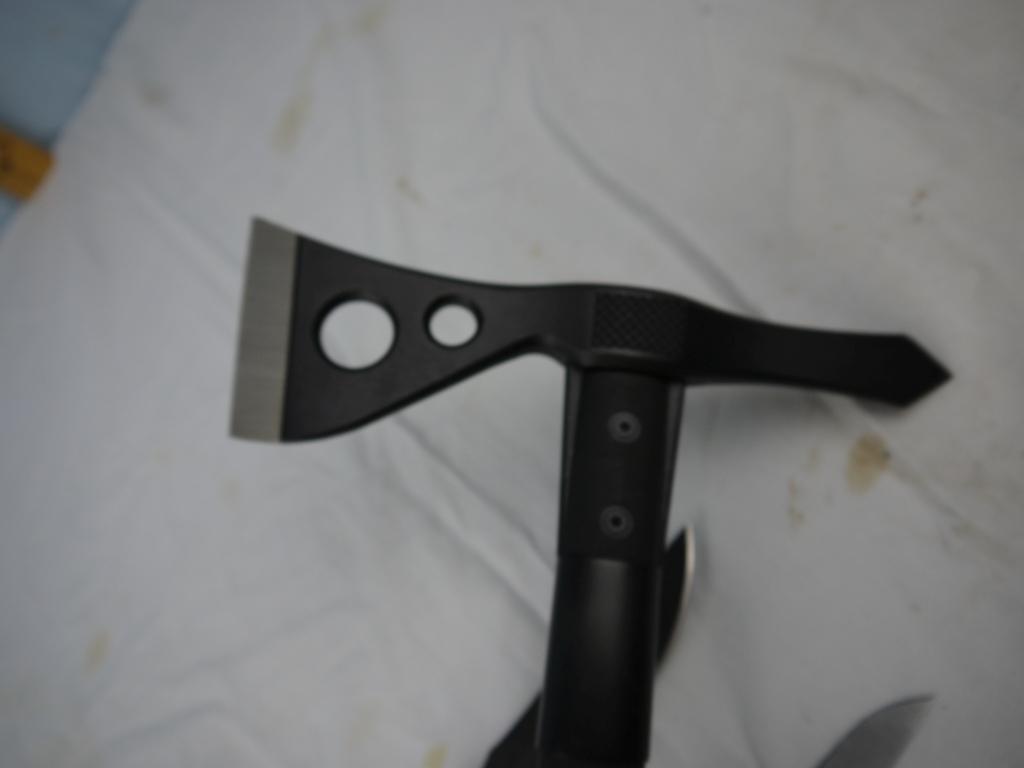 (3) SOG items: pick/hatchet, sheath knife & pocket knife