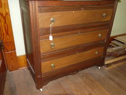 Deep well dresser with candle holders, 2 hanky drawers