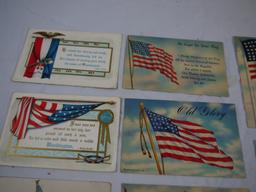 9 flag related postcards