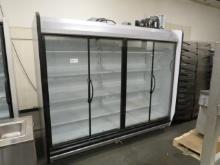 8FT HUSSMANN IDDF5SU DAIRY CASE W/GLASS DOORS AND CONDENSING UNIT 2019