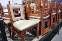 WOOD FRAME PADDED CHAIRS