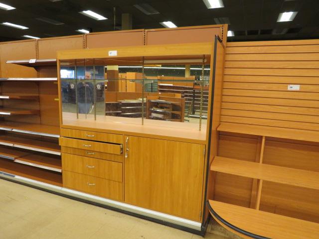 6FT COSMETIC DISPLAY CASE WITH MIRRORS