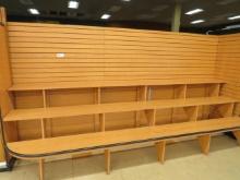 12FT 3-STEP SHELVING DISPLAY WITH SLOT WALL