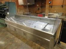 2014 12FT STAINLESS STEEL ICE-DOWN SERVICE SEAFOOD CASE