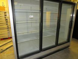 2019 HUSSMANN RFL3 3-DOOR FREEZER CASE WITH CONDENSING UNIT