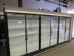 2019 12FT HUSSMANN IDDF5SU GLASS-DOOR DAIRY CASE WITH CONDENSING UNIT