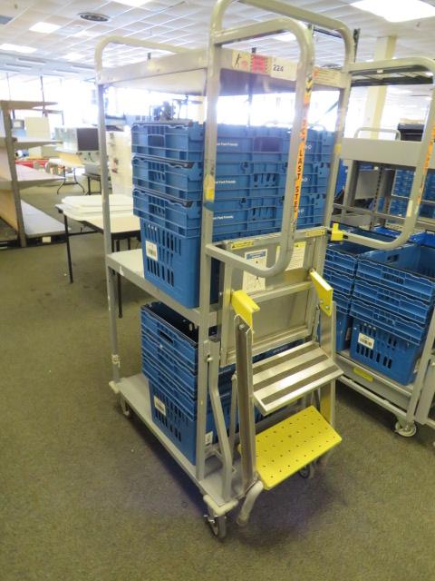 3-DECK STOCK CART W/LADDER