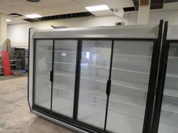 2020 8FT HUSSMANN IDDF5SU GLASS-DOOR DAIRY CASE WITH CONDENSING UNIT