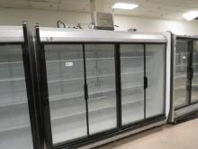 2020 8FT HUSSMANN IDDF5SU GLASS-DOOR DAIRY CASE WITH CONDENSING UNIT