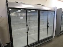 2019 8FT HUSSMANN IDDF5SU GLASS-DOOR DAIRY CASE WITH CONDENSING UNIT