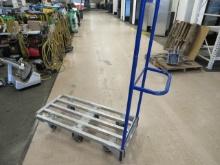 ALUMINUM STOCK CART W/BLUE RAIL