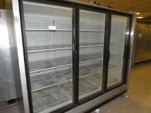 2020 HUSSMANN RFL3 3-DOOR FREEZER CASE WITH CONDENSING UNIT