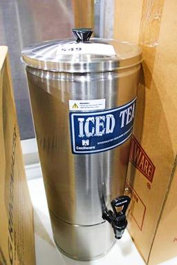 NEW CECILWARE 5-GALLON STAINLESS STEEL ICED TEA DISPENSER