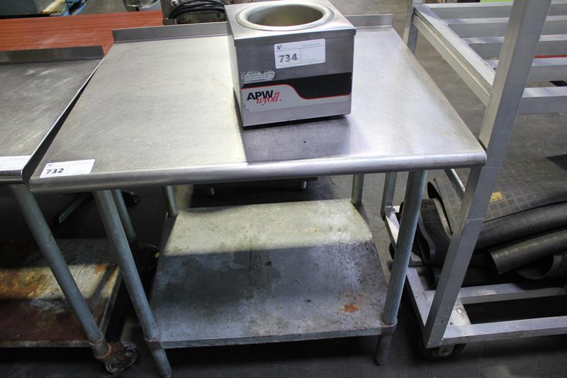 3' STAINLESS STEEL WORKTOP TABLE