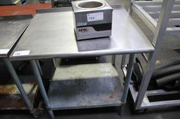 3' STAINLESS STEEL WORKTOP TABLE