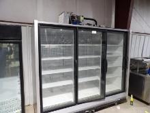 2020 HUSSMANN RFL3 3-DOOR FREEZER WITH CONDENSING UNIT