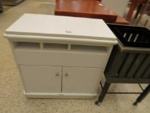 30-INCH WHITE 2-DOOR ROLLING CABINET