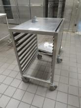 18X28 S/STEEL CART WITH TRAY SLIDES