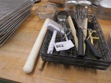 MISC UTENSILS, BAKERY BASKETS - ONE LOT