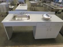 6FT COUNTER WITH SINK, CABINETS