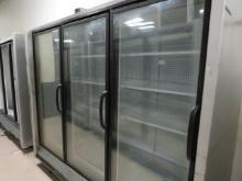 2018 HUSSMANN RFL3 3-DOOR FREEZER CASE WITH CONDENSING UNIT