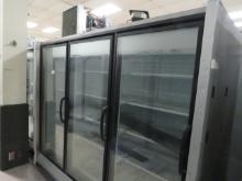 2019 HUSSMANN RFL3 3-DOOR FREEZER CASE WITH CONDENSING UNIT