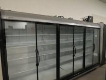 2018 12FT HUSSMANN IDDF5SU GLASS-DOOR DAIRY CASE WITH CONDENSING UNIT