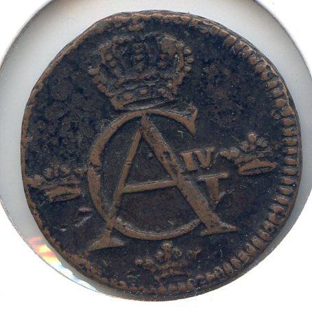 Sweden 1808 1/4 skilling VF