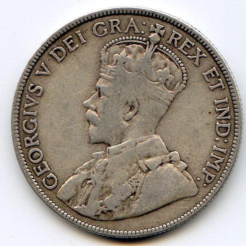 Newfoundland 1917-C silver 50 cents F