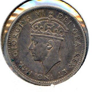 Newfoundland 1940 silver 10 cents XF