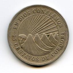 Nicaragua 1956 25 and 50 centavos, 2 pieces UNC
