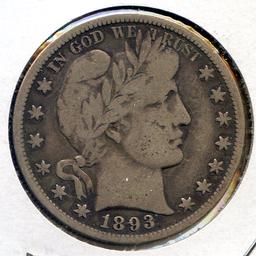 USA 1893-O silver 50 cents F