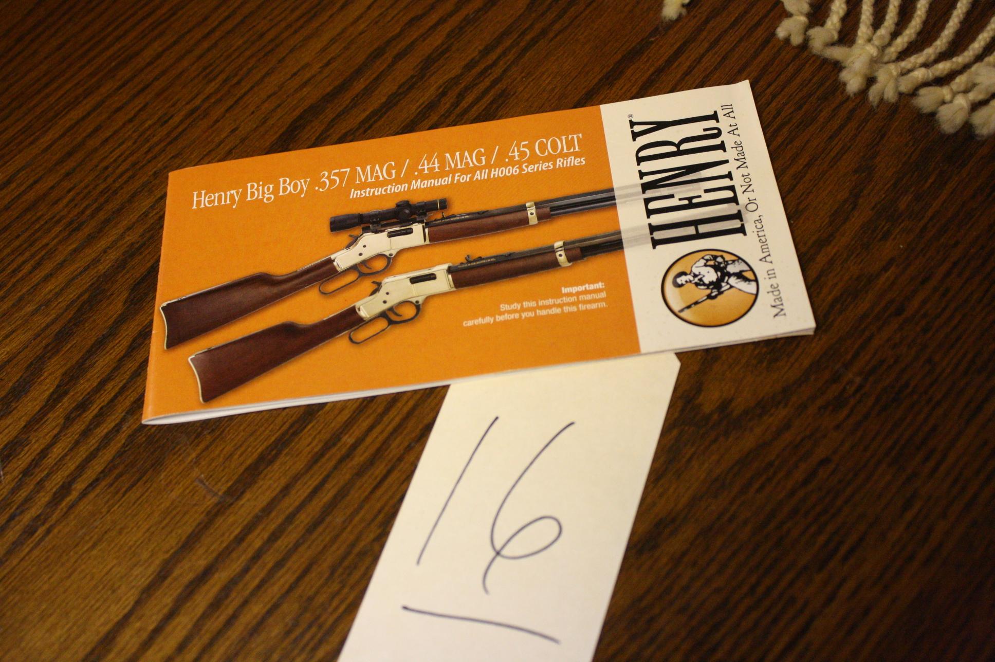 HENRY BIG BOY, MODEL H006M LEVER ACTION RIFLE