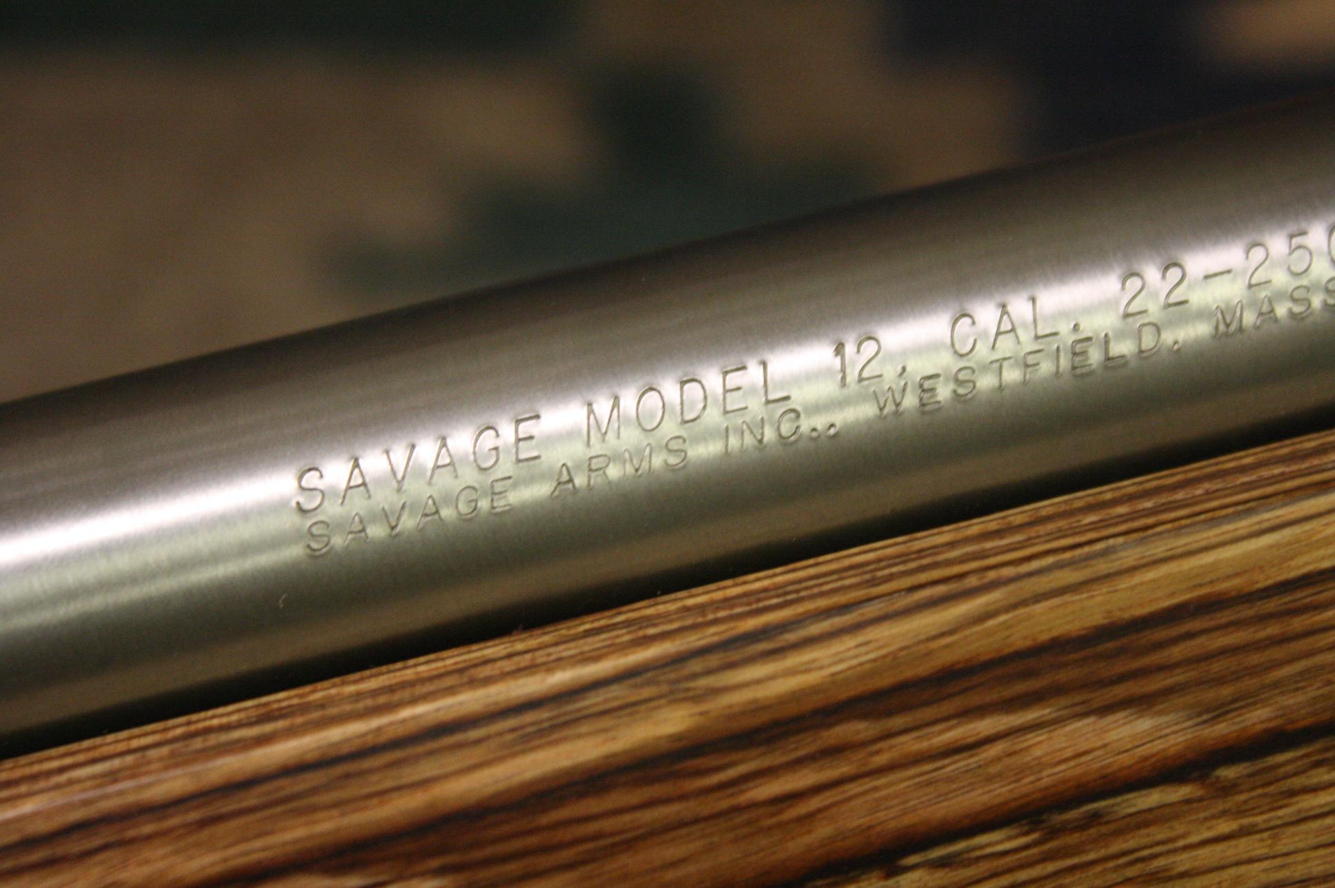 SAVAGE ARMS, MODEL 12 ,22-250 REM CAL BOLT ACTION RIFLE