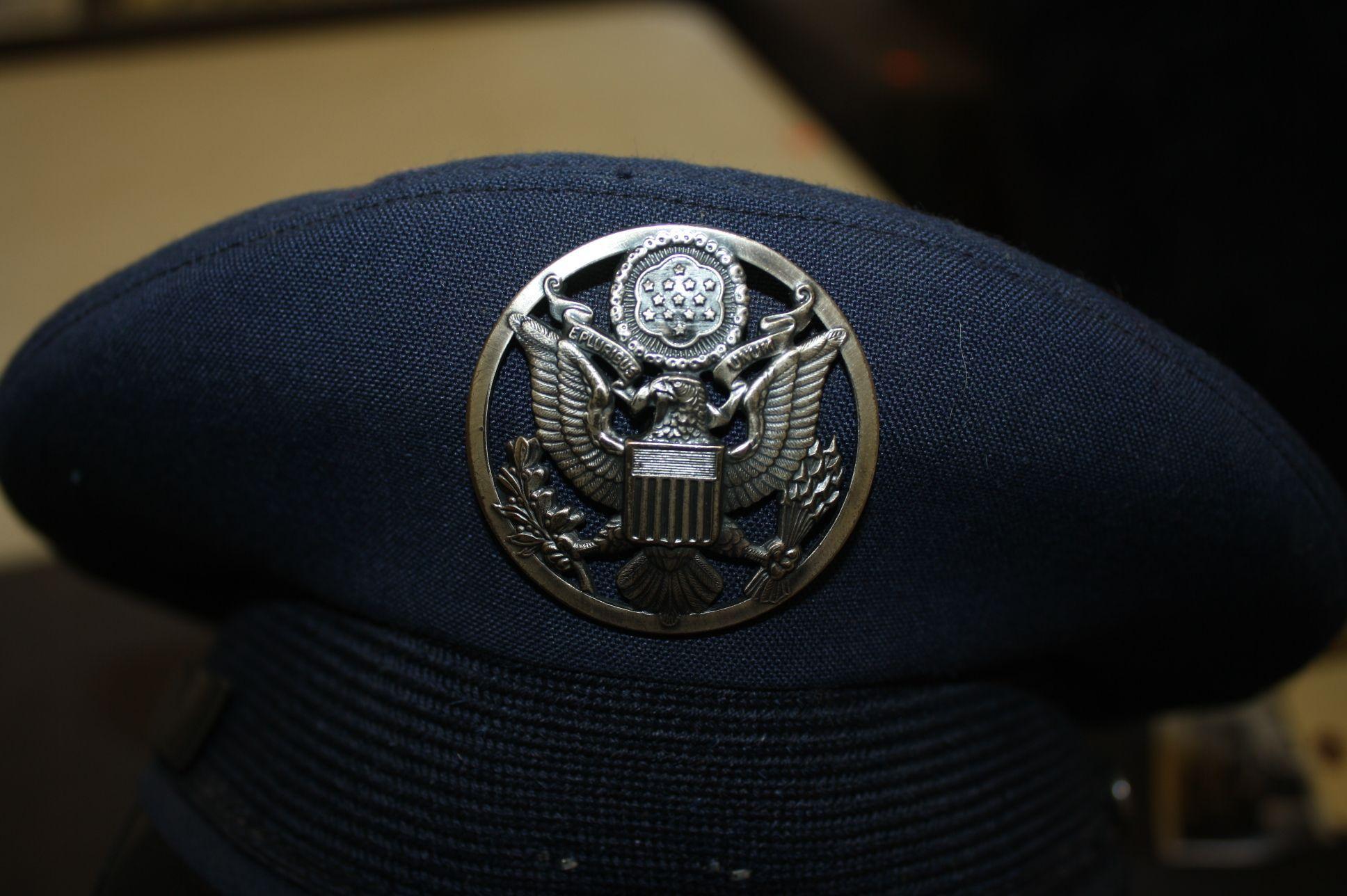 U.S. AIR FORCE BLUE HAT, BROKEN CHIN STRAP