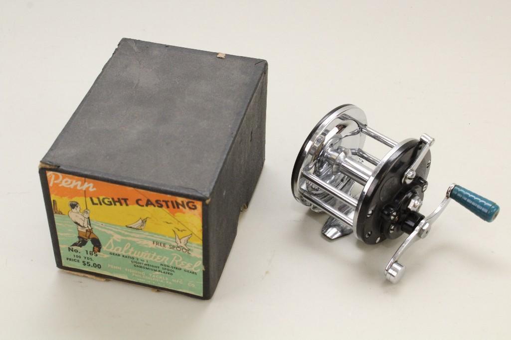 1 PENN NO.185 REEL W/BOX.