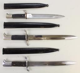 Grouping of German WWII Fire/Police Daggers