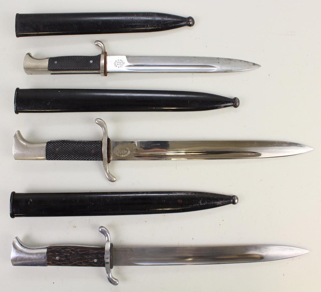 Grouping of German WWII Fire/Police Daggers