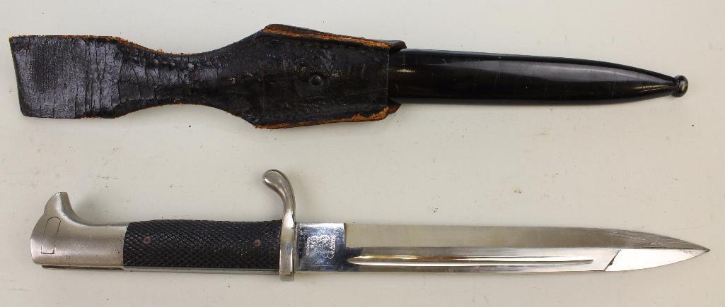 German WWII K98 Bayonet with Engraved Blade