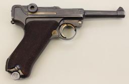 Mauser S/42 P08 Luger semi-automatic pistol.