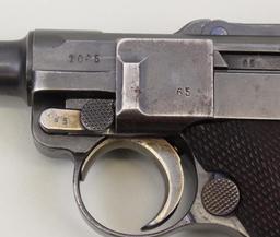 Mauser S/42 P08 Luger semi-automatic pistol.