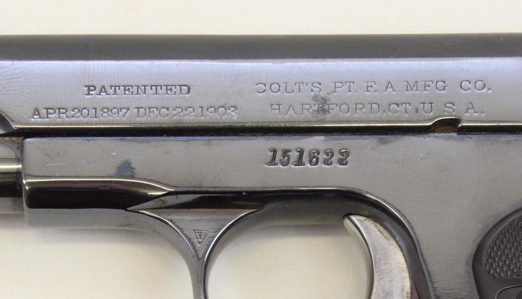 Colt 1903 Pocket semi-automatic pistol.