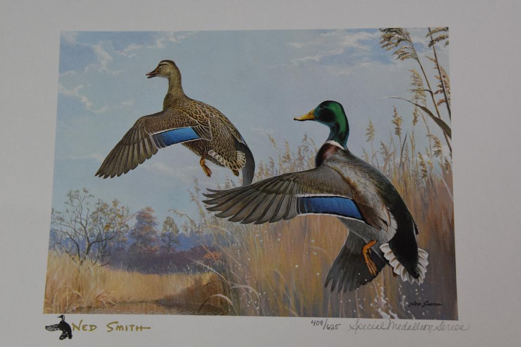 1985 Pennsylvania Waterfowl Management Stamp Print, Stamp and Medallion