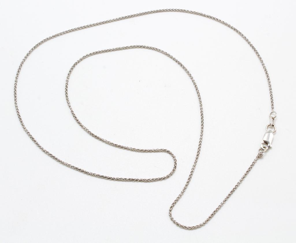 NECK CHAIN. 14K WHITE GOLD