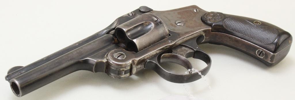 Smith & Wesson Safety Hammerless 4th Model (Lemon Squeezer) double action revolver.