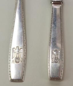 Pair of Small Serving Knives - WWII Adolf Hitler