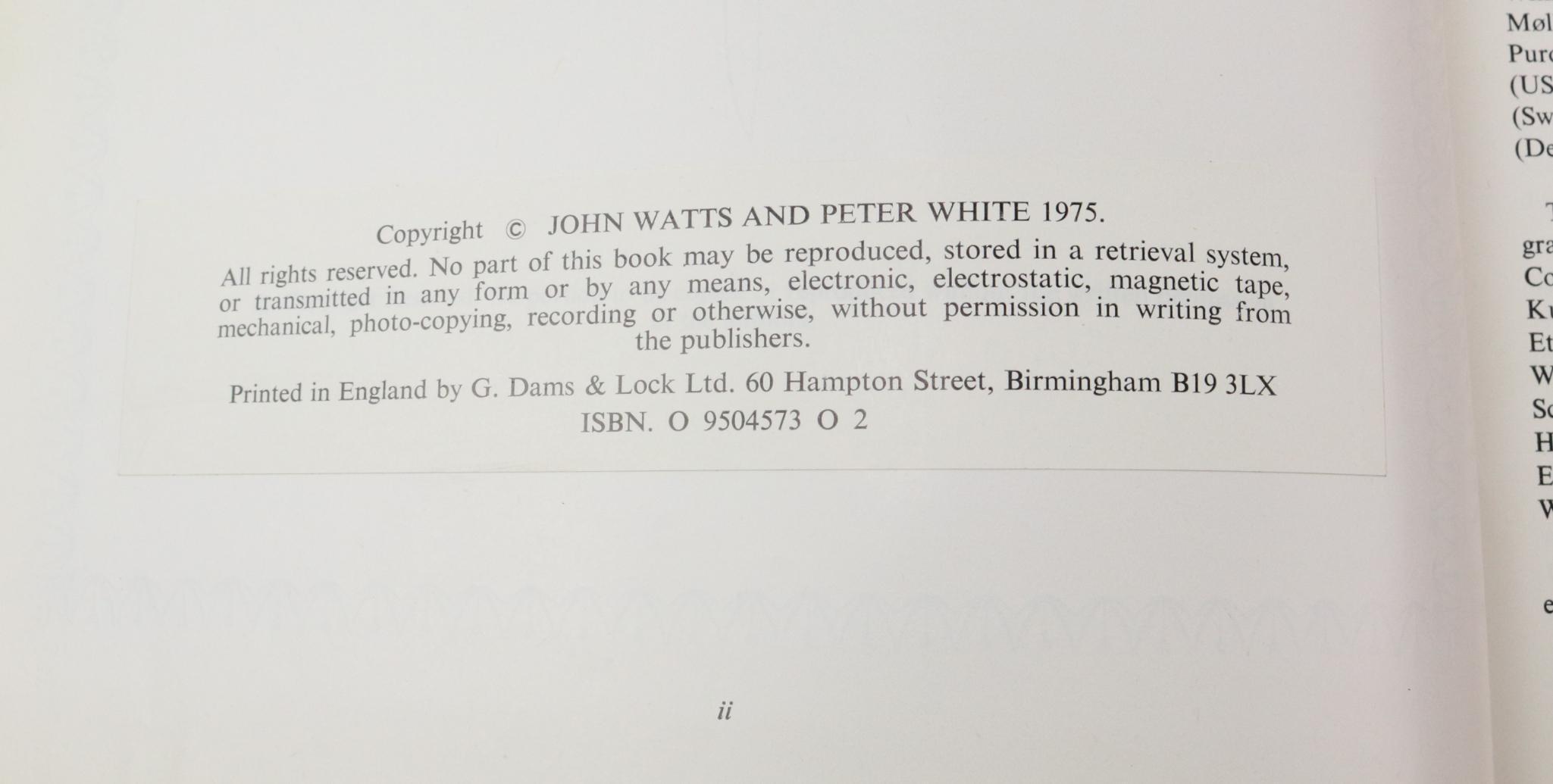 The Bayonet Book by John Watts and Peter White.