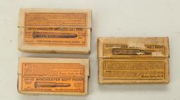 Lot of 3 boxes of vintage Winchester ammo.