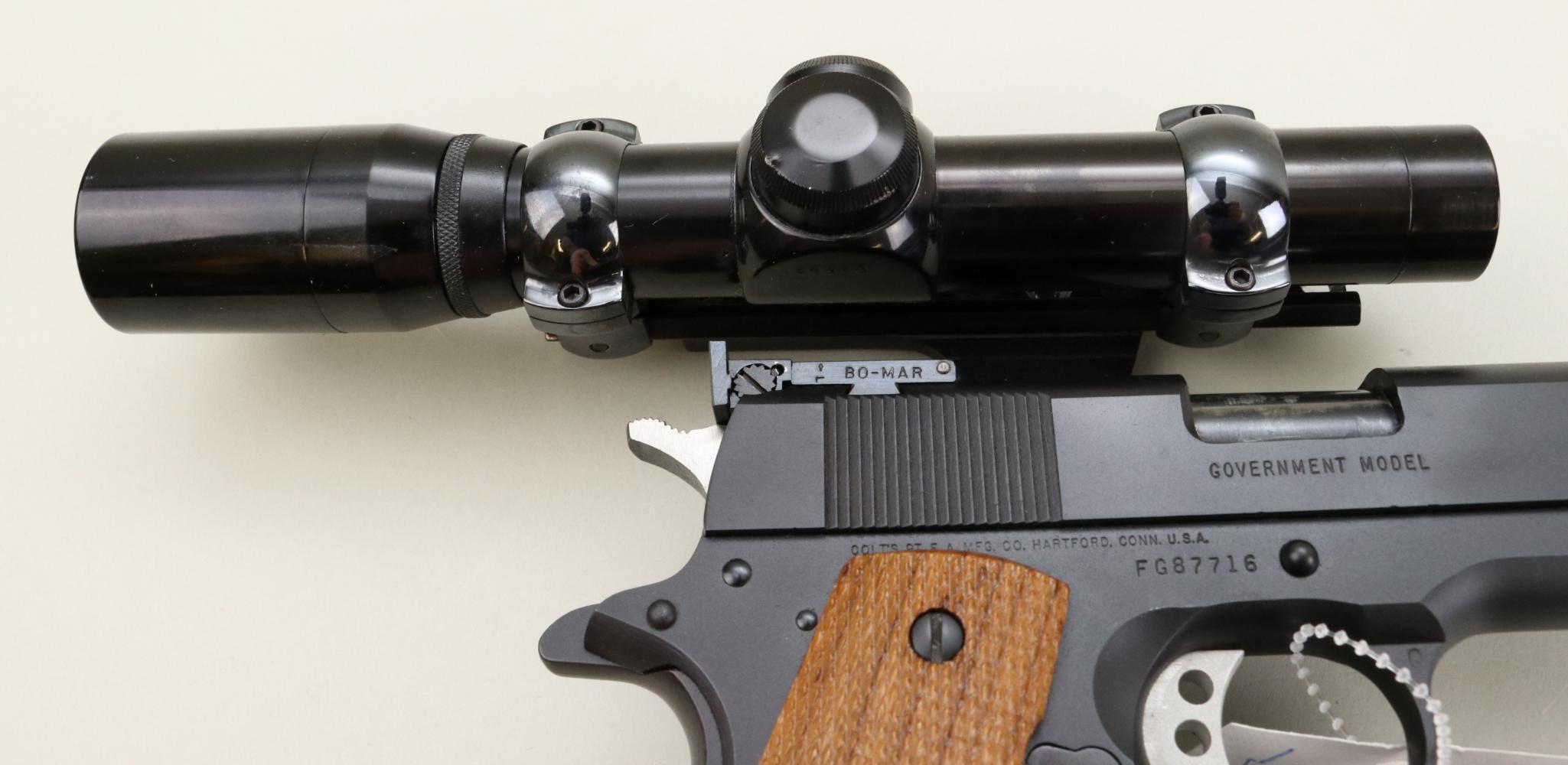 Colt MK IV Series 80 Gov't Model semi-automatic pistol.