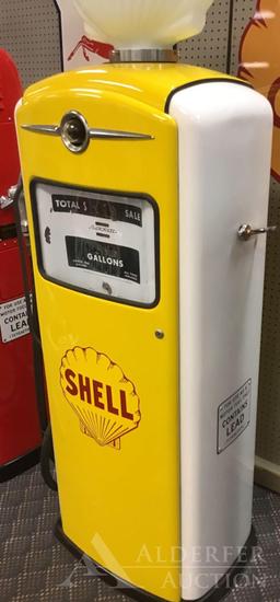 Bennett 966 Gas Pump Restored in Shell Gasoline